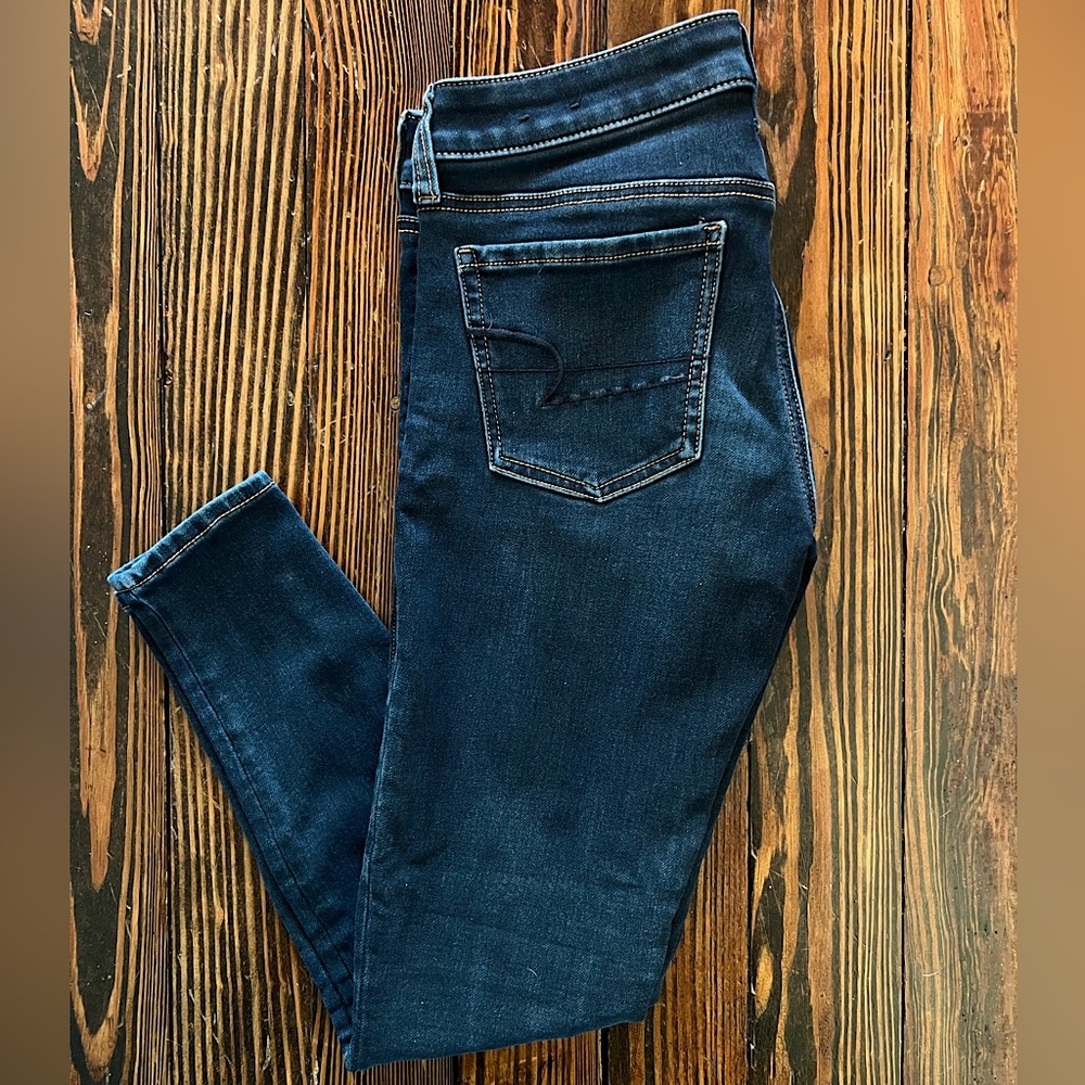 Women's Dark Blue Stretch Skinny Jeans